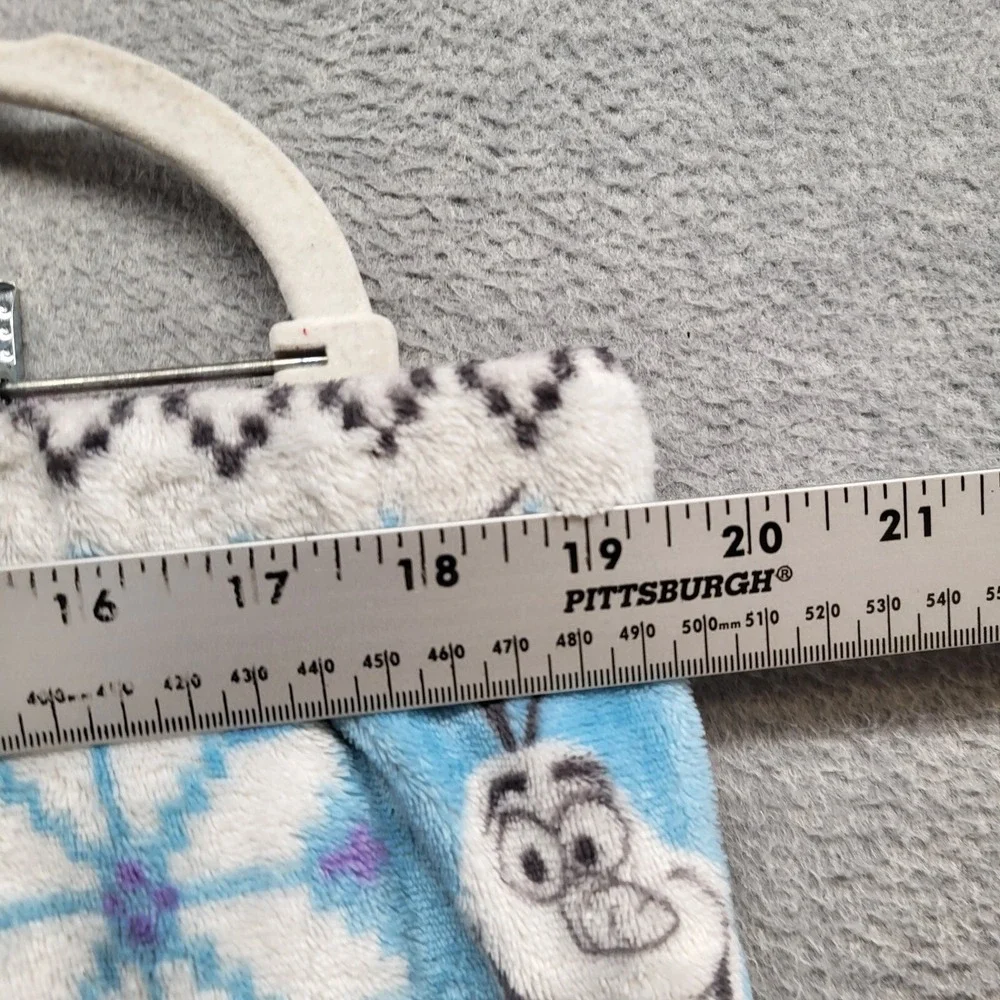 Disney Women Sleepwear XL Blue Pajama‎ Pants Frozen Olaf Fair Isle Fleece Pocket - Picture 4 of 9